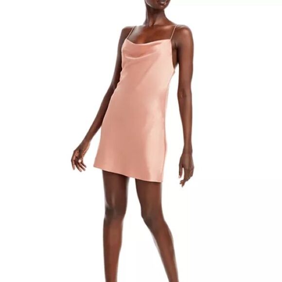 Alice + Olivia Pink Mini Slip Dress Size 4 - Picture 1 of 7